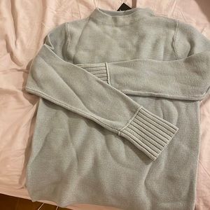 Baby blue mock neck Club Monaco 100% wool sweater